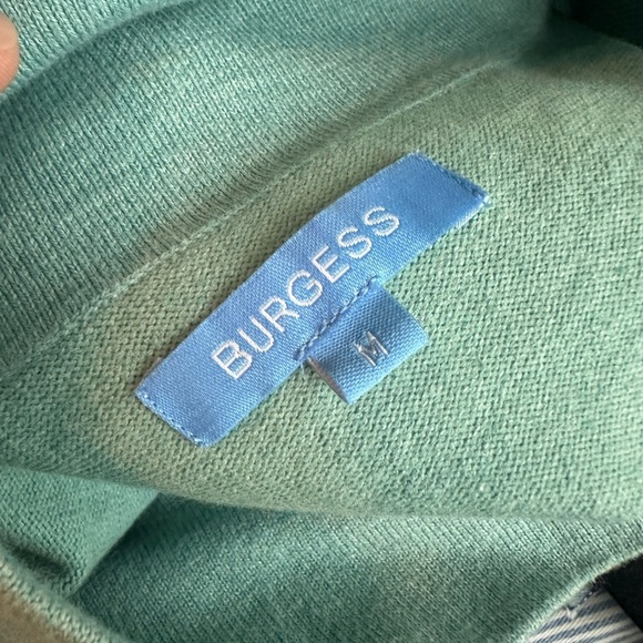 The Burgess Sweater The Paris Mock Neck Dress - Teal - Picture 5 of 9